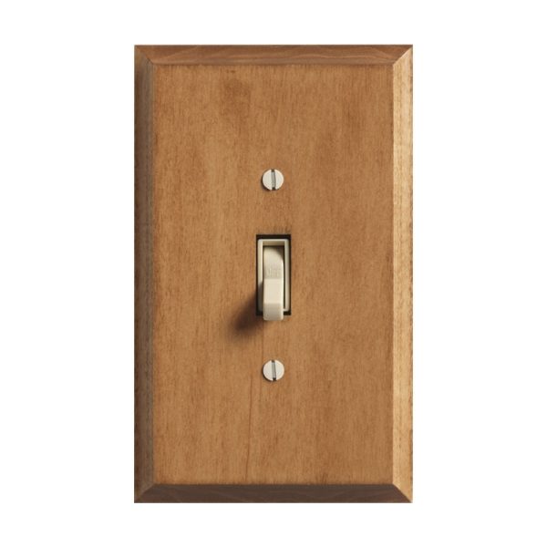 Hard Maple Ginger Finish Switch Plate – 1 Switch