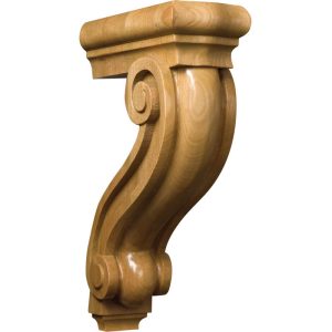 Hand Carved Scroll Cabinet Corbel