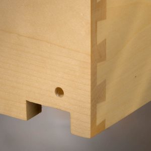 Natural Birch Undermount Notching with Hook Hole