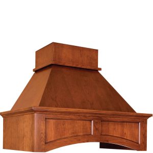 Harvest Gold Hard Maple G-Raised Arch Range Hood