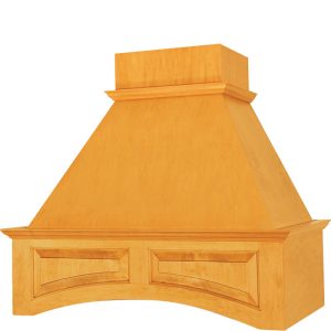 Natural Hard Maple T-Raised Arch Range Hood