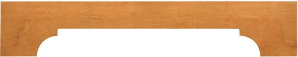 Natural Alder Elegant Arch Cabinet Valance