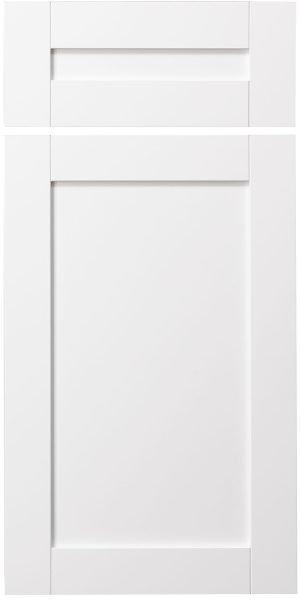 Decorative Laminate Veneers Bright White Delray 225 Cabinet Door