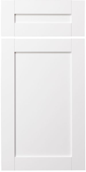 Decorative Laminate Veneers Bright White Delray 225 Cabinet Door