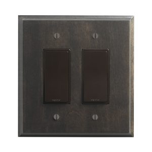 Hard Maple Dark Roast Finish Switch Plate – 2 Paddle