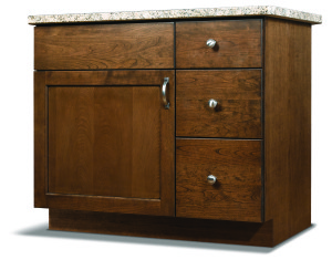 A 3 Drawer Cabinet in Brown