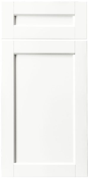 Decorative Laminate Veneers Bright White Cabo 225 Cabinet Door