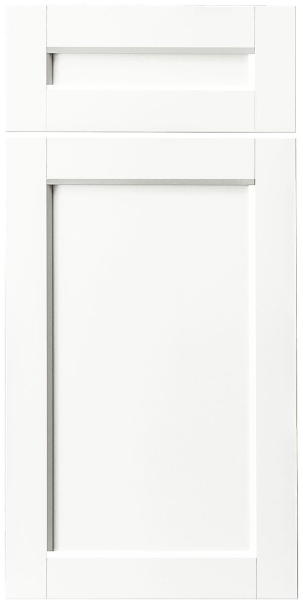 Decorative Laminate Veneers Bright White Cabo 225 Cabinet Door
