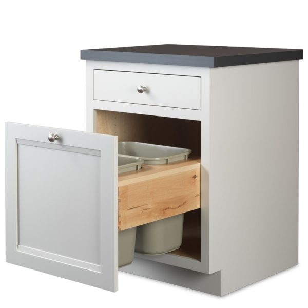 Preconfigured Trash Can Pull-Out Cabinet