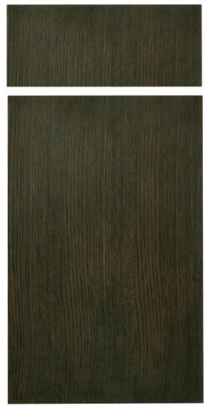 Rift Cut White Oak Driftwood with Sable Glaze Savoy Driftwood Weather Grain Cabinet Door