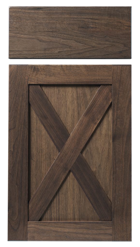 Crossbuck Cabinet Door Style - Premium Walnut